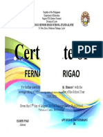 Certificate of Merit: Fernando Surigao