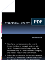 Dirctional Policy Matrix