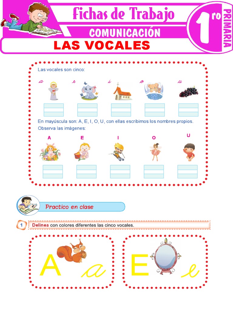 Actividades de Vocales para Primer Grado | PDF