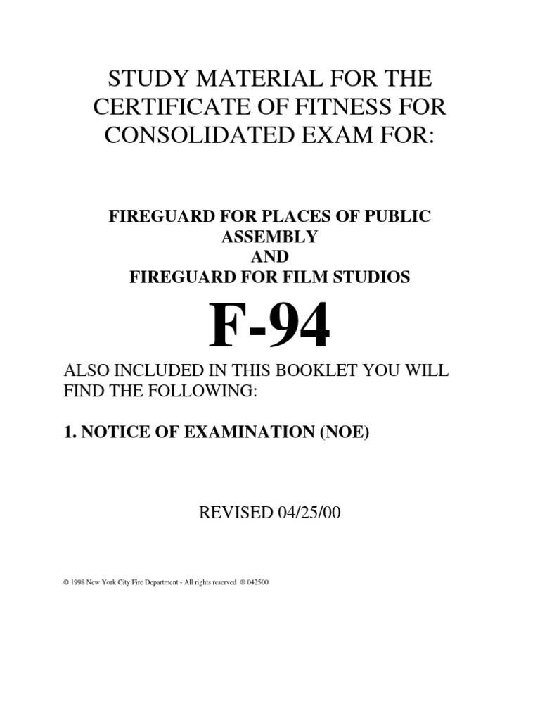 Fire Guard Study Material | PDF | Fire Sprinkler System | Fire Safety