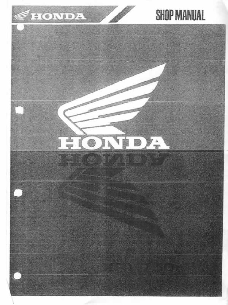 Honda XRV750 Rd07 Factory Service Manual Full | PDF