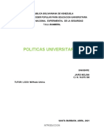 contenido I POLITICAS UNIVERSITARIAS