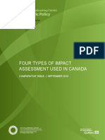 Four Types of Impact Assessment Used in Canada: Healthy Public Policy