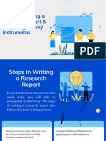 Steps in Writing A Research Report & Preparing Survey Instrumetns