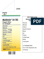 Multistix 10 SG Reagent Strips For Urinalysis