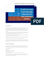 Draft Surveys - Methodology Calculations and Common Errors