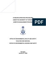 Standard Operating Procedures Under The University of Toronto Asbestos Management Program