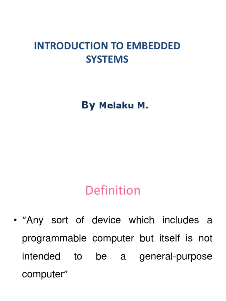 Introduction to Embedded Systems | PDF | Microcontroller | Central ...