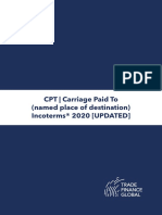 CPT - Carriage Paid To (Named Place of Destination) Incoterms® 2020 (UPDATED)