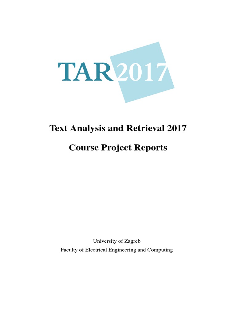 Tar 2017 Projectreports Pdf Support Vector Machine Machine Learning