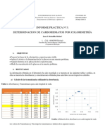 Determinacion de Carbohidratos Por Colorimetría