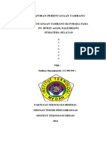 Mine Plant Design Report Sutikno Simanjuntak 11306045