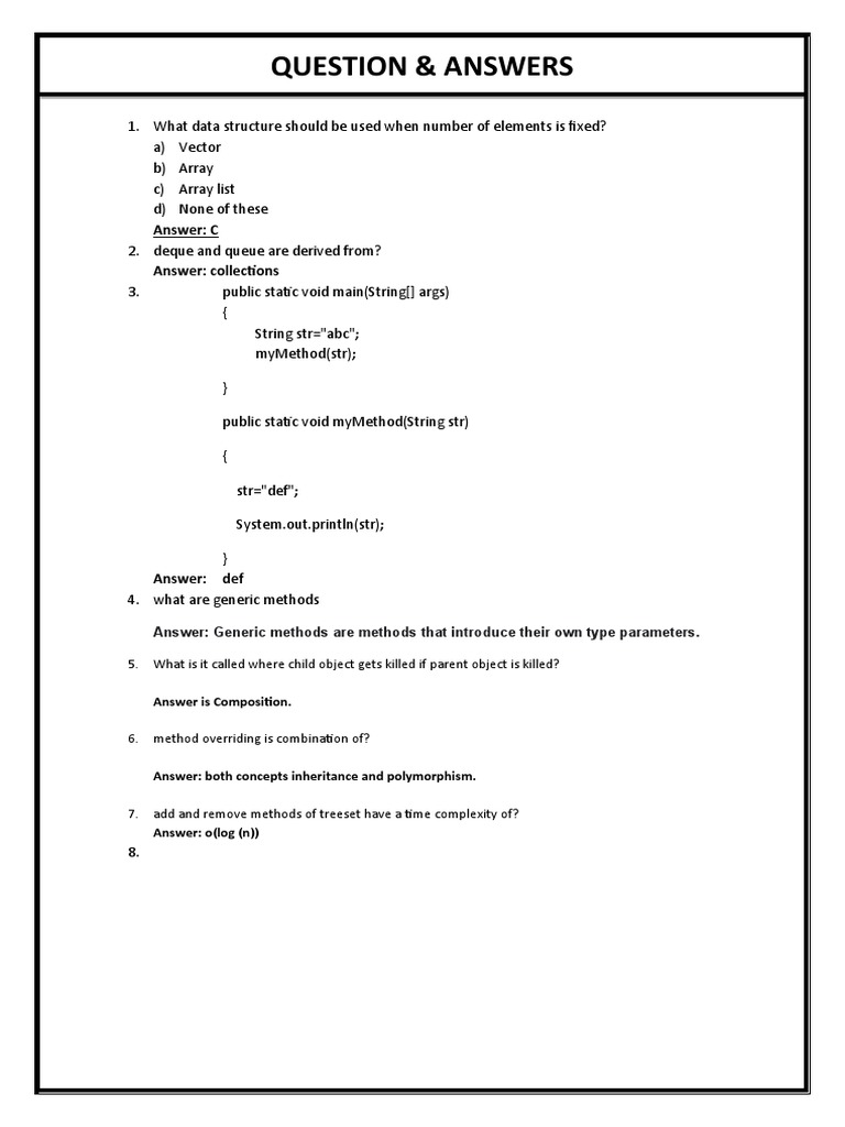 Programming Concepts Q&A Guide | PDF
