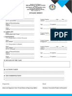 Intake Sheet: I. Information