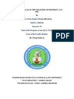 Section 111 (G) To (H) of The Trasnfer of Property Act, 1882 By: Pranay Bhardwaj 2019116 IV 5 Year (B.A., LL.B.)