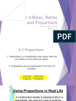 Chapter 4 Rates, Ratios and Proportions