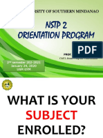 NSTP 2 Orientation Program: University of Southern Mindanao