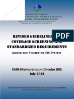 Revised Guidelines for Coverage Screening and Standardized Reqts
