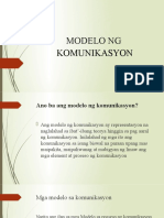 MODELO NG Komunikasyon