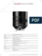 Datenblatt Noctilux-M+1.25 75mm+ASPH e 2