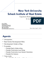 NYU Capstone Real Estate Finance Course Covers Development Underwriting