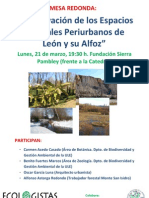 Cartel Mesa Redonda 21-03-2011. Espacios Periurbanos de León y Su Alfoz.