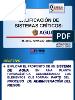 Calificacion y Validacion de Sistema de Agua. Enfoque OMS