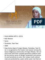 Haja Amina Appi: Master Mat Weaver of the Sama Community