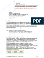 Subject Segment Topic: Entrepreneurship Frameworks What Is Entrepreneurship?