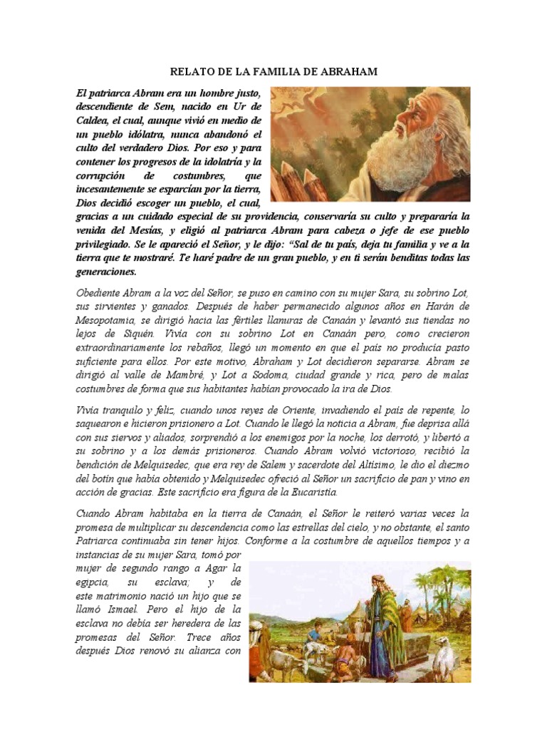 Relato de La Familia de Abraham | PDF | Abrahán | Sarah