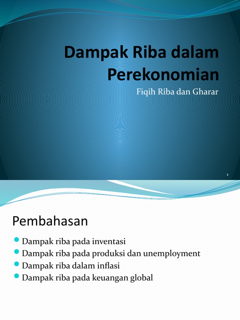 Dampak Riba pada Ekonomi dan Keluarga | PDF