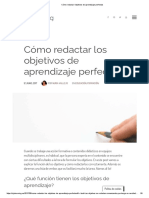 Cómo Redactar Objetivos de Aprendizaje Perfectos