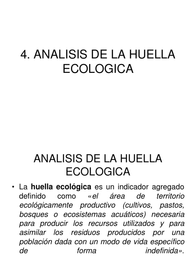 3 Analisis de La Huella Ecologica | PDF | Entorno natural | Ciencias ...