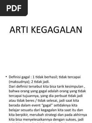 Arti Kegagalan Pdf