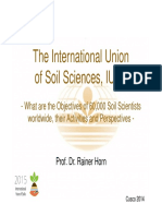 International Union of Soil Sciences Objectives and Activities