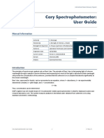 Cary Spectrophotometer: User Guide: Manual Information