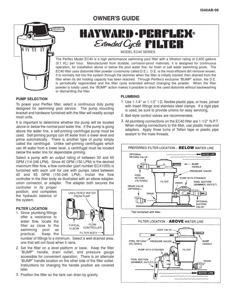 Hayward Perflex Filter Filtration Chlorine