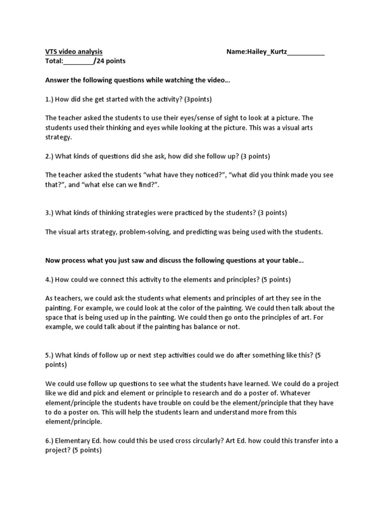 Vts Video Analysis 39596 | PDF | Career & Growth | Science & Mathematics