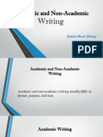 Academic and Non-Academic: Writing