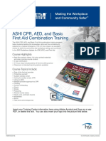 ASHI CPR AED Basic First Aid Combo Form Field Flyer
