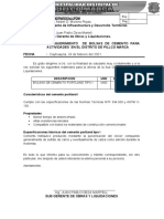 INFORME N° 002 - 2021 - REQUERIMIENTO DE CEMENTO PORTLAND TIPO I