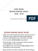 Bilsem Deneme Sınavı 2018