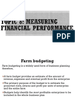 Topic 8 - Measuring Financial Performance