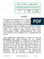 Boletin Miercoles 17 de Marzo de 2021