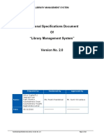 Functional Specifications Document of "Library Management System"