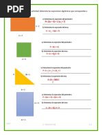 Ejercicios de área y perímetro algebraicos | PDF