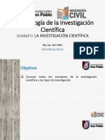 Unidad II LA INVESTIGACIÓN CIENTÍFICA