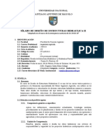 Silabo Del Curso de Estructuras Hidraulicas II -2020-II