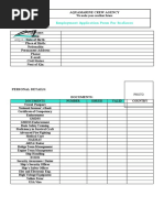 Employment Application Form For Seafarers: Aquamarine Crew Agency