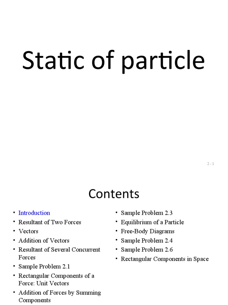 Forces and Equilibrium of Particles | PDF | Euclidean Vector | Force